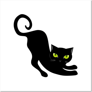 Mystic Black Cat T-Shirt Posters and Art